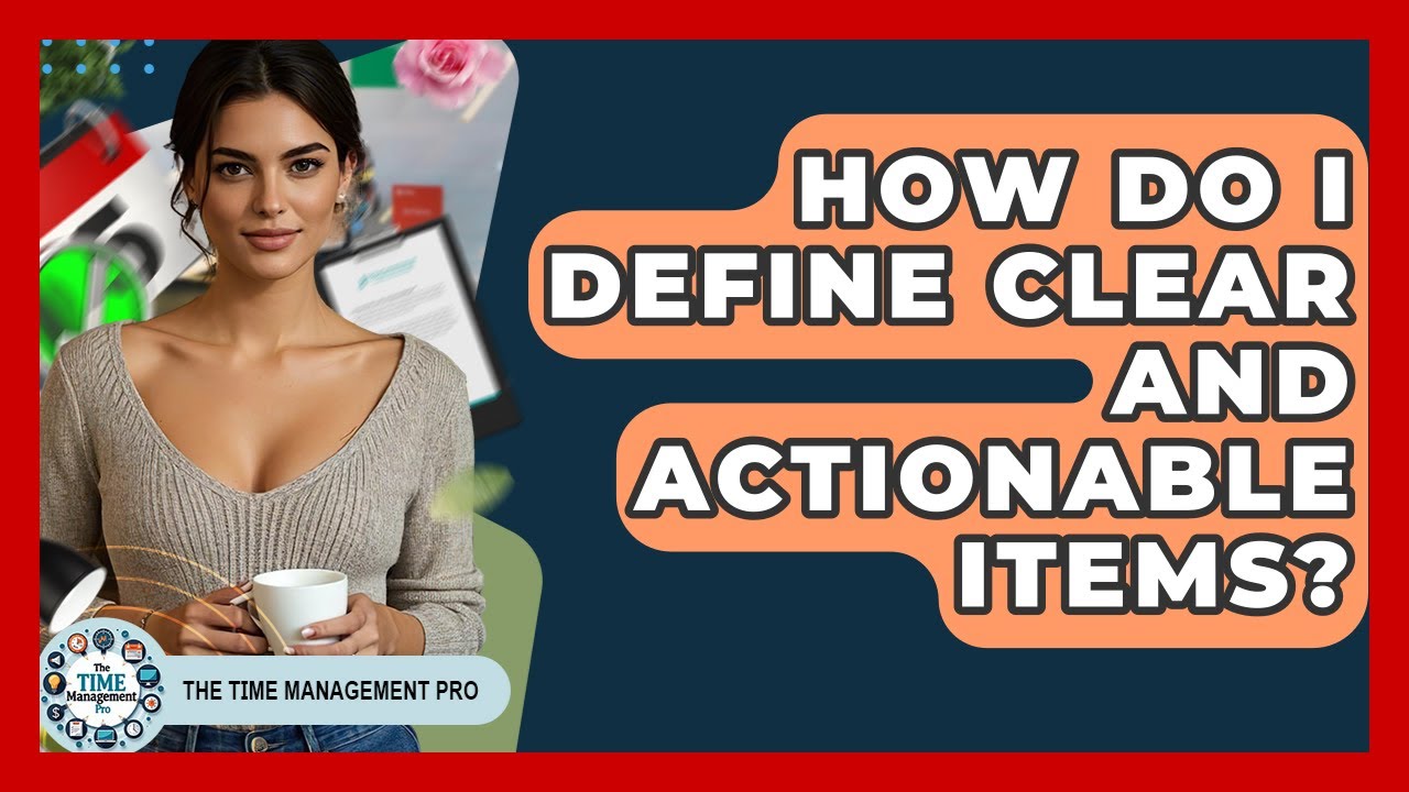How Do I Define Clear And Actionable Items? - The Time Management Pro
