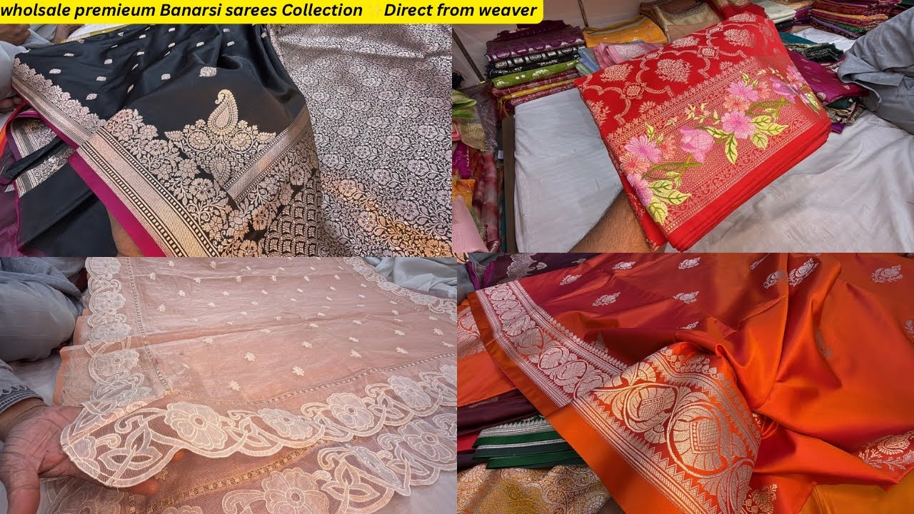 Wholesaler and manufacturer of Banarsi katan silk parsi work sarees ,handloom katan silk ,pure silk 