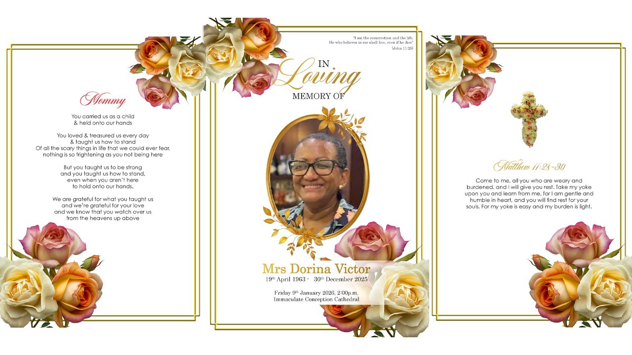 In Loving Memory Of Mrs. Dorina Victor