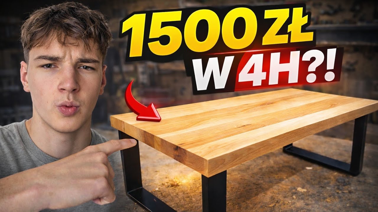 ZROBIŁEM STOLIK KAWOWY!!! W 4GODZINY!!! DĘBOWY STOLIK KAWOWY OD A DO Z