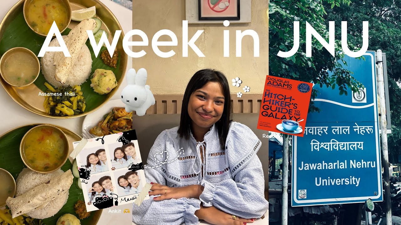 PRODUCTIVE UNI VLOG 💻📚, JNU student, Eng lit major, days@uni, friends, food and more 🫧