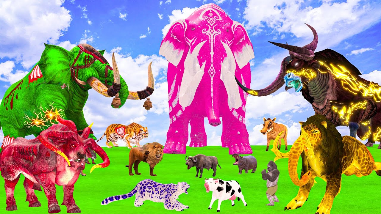 15 Giant Mammoth Elephant Cow Vs Giant Arctic Elephant | 5 Giant Tiger Cub Saved By Woolly Mammoth