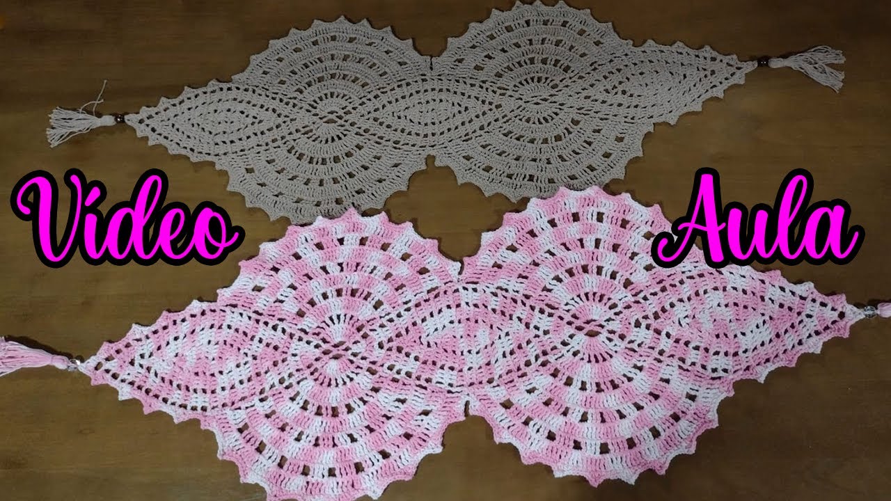 Caminho de Mesa infinito  de Crochê #VideoAula #CaminhodeMesa #Croche