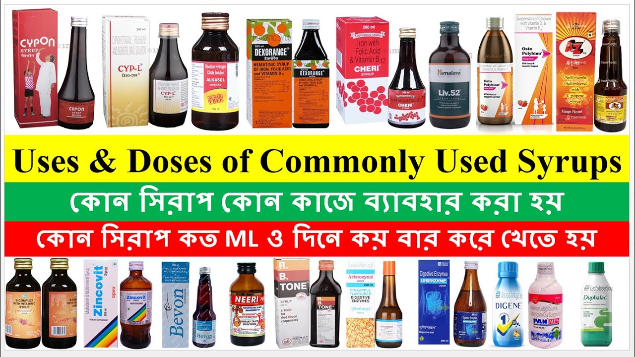 Commonly Used Syrups - Bong Pharma