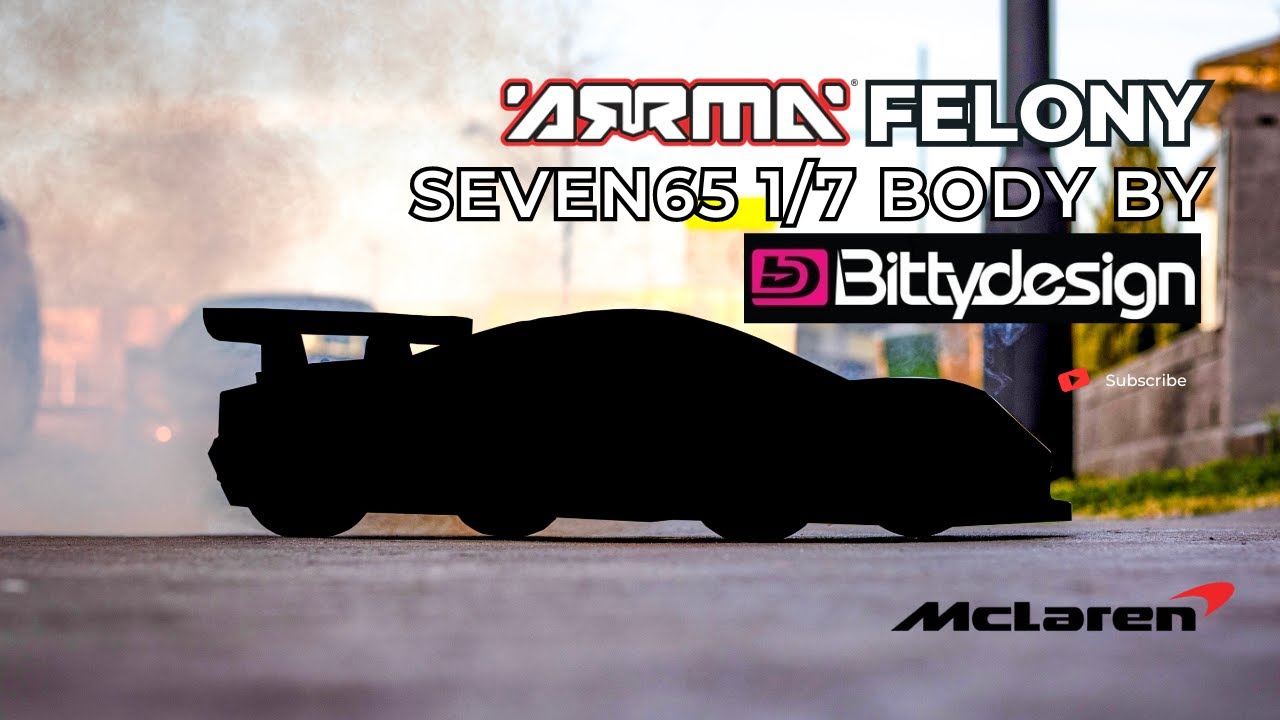 Trimming and Painting the Bittydesign Seven65 Body for My Arrma Felony 6S