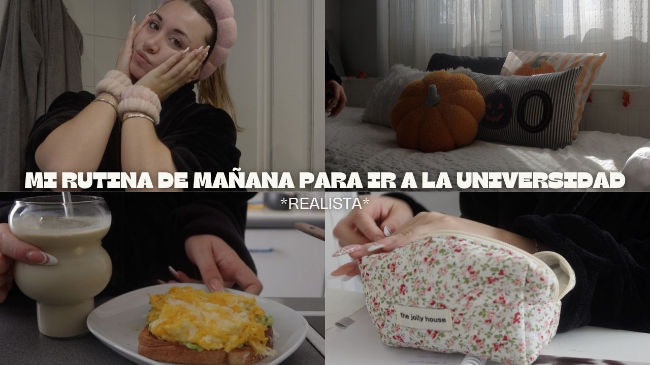 MI RUTINA DE MAÑANA PARA IR A LA UNIVERSIDAD *REALISTA* | hábitos, productividad, gym, aesthetic...
