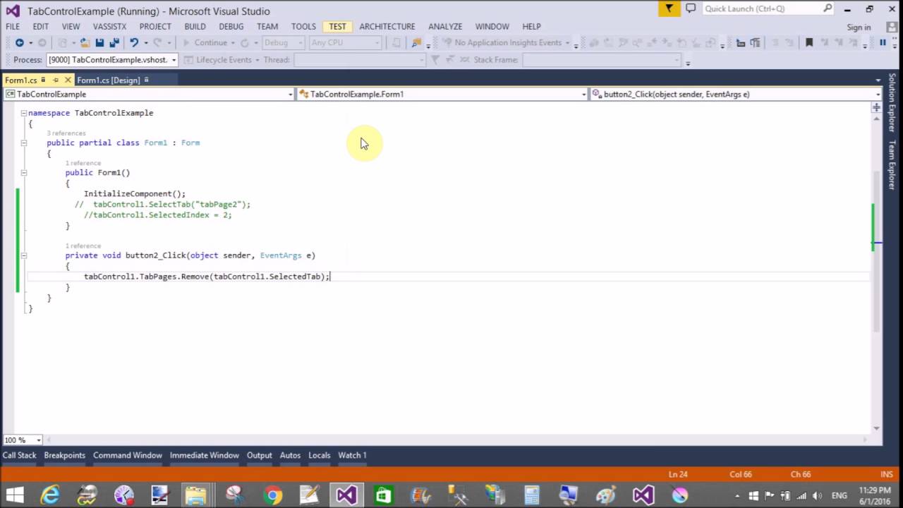 Windows Form Tabcontrol with TabPages Add, Remove Example