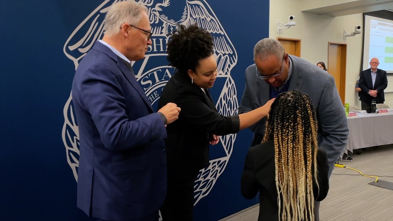 Chief Batiste 45-Year Pin Presentation from Governor Inslee