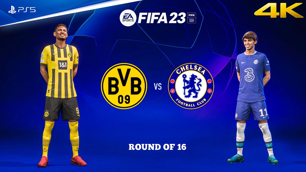 FIFA 23 - Borussia Dortmund vs Chelsea - UEFA Champions League 22/23 Round 16 | PS5™ Gameplay [4K60]