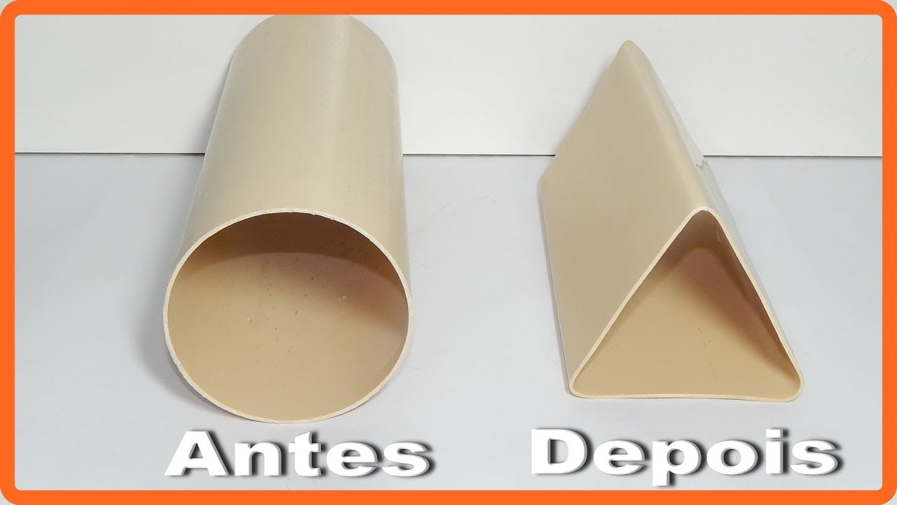 Transforme o cano de pvc no formato triângulo