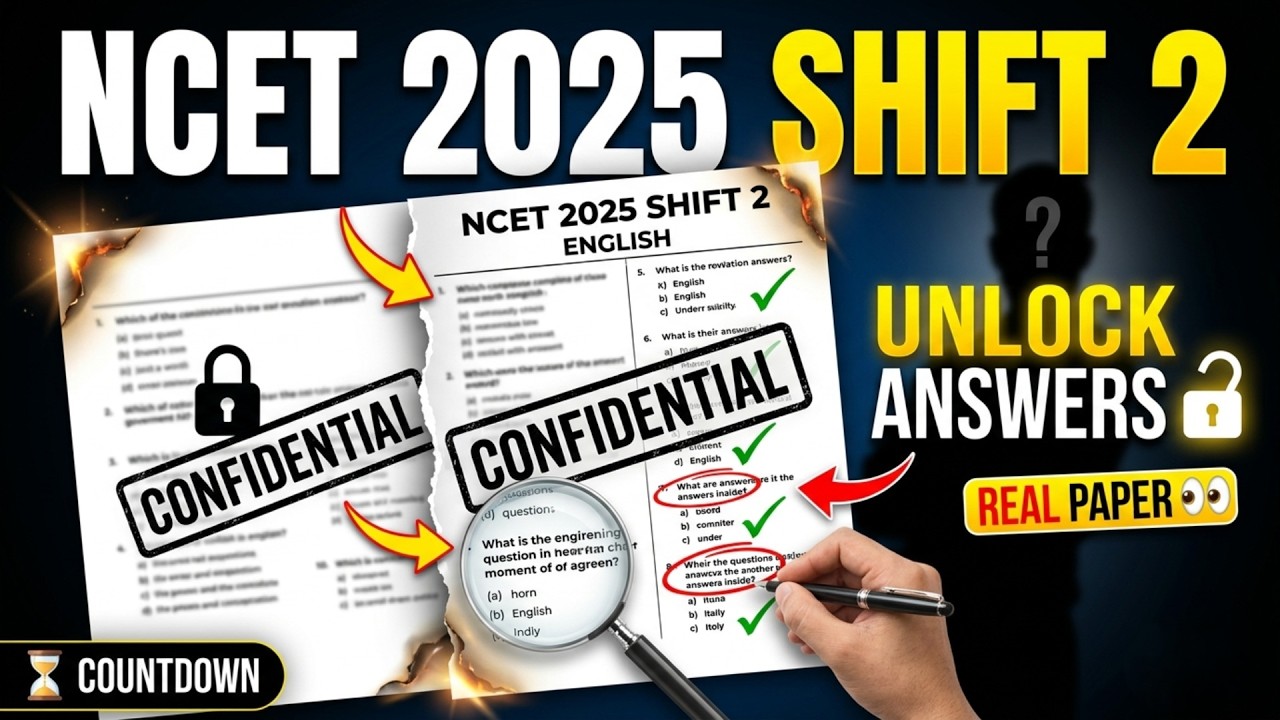 NCET 2025 English PYQ Solutions | Shift 2 Full Explanation | NCET ITEP 2026 Preparation