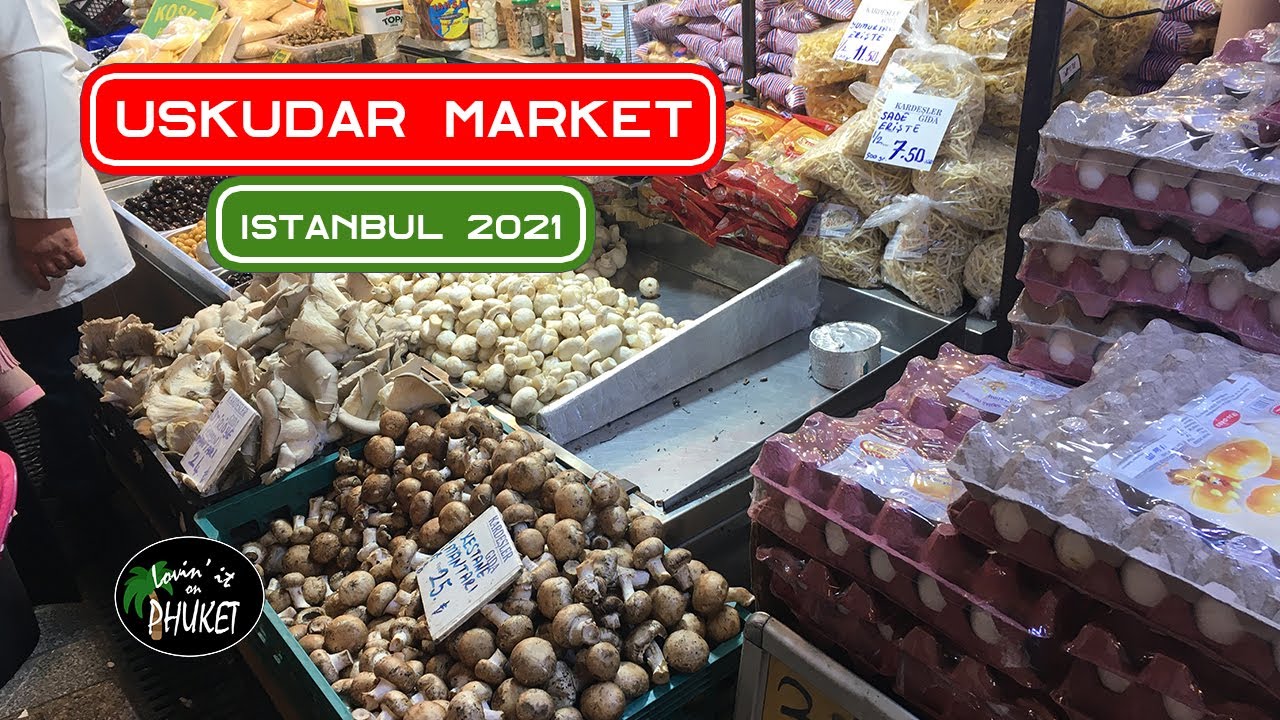 Üsküdar Fish Market, 4K Walking Tour, Istanbul Turkey, 2021