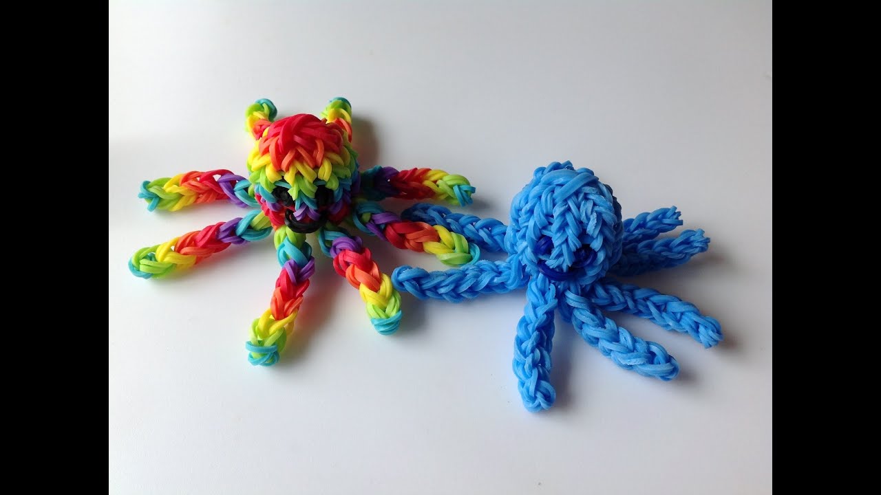 Rainbow Loom Nederlands, 3d-octopus, monstertail