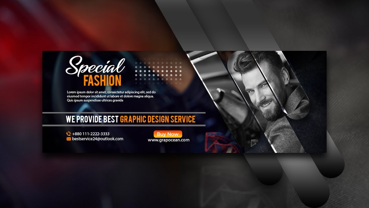 How to make a promotional banner design | Adobe Photoshop Tutorial