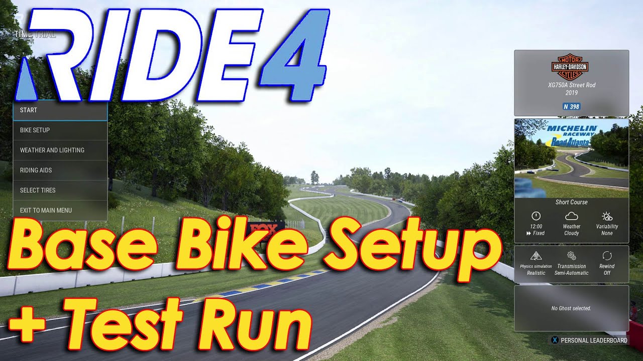 RIDE 4 | Base Bike Setup | Time Attack Test