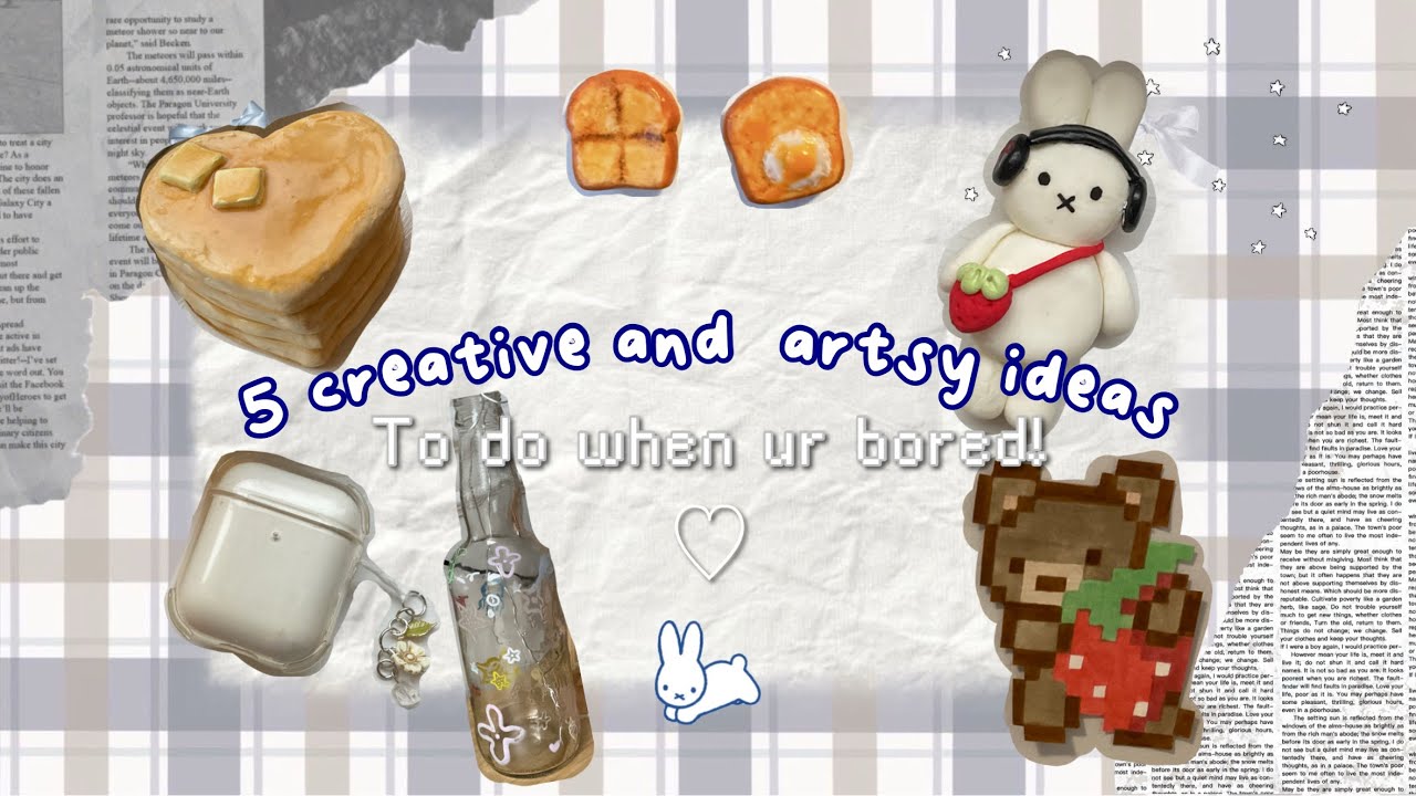 5 Creative and artsy ideas to do when ur bored ! 🤍🖌️