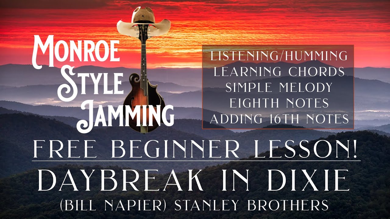 Free Beginner Mandolin Lesson!  Daybreak in Dixie