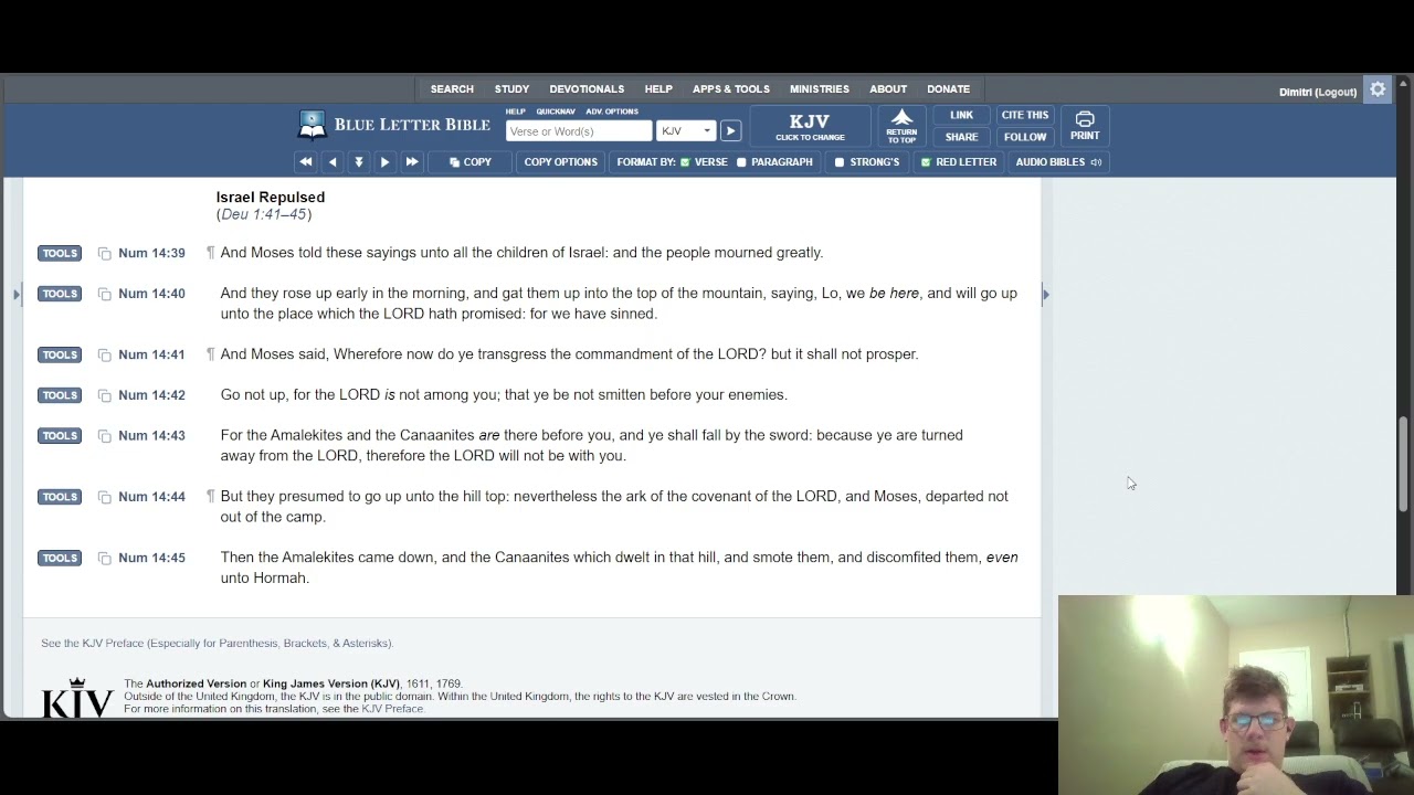 Daily Scripture Reading: 03/01/2026 (Numbers 13-18)