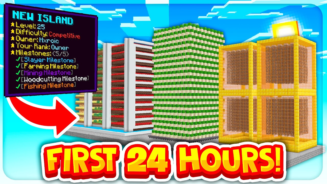 THE *RICHEST* FIRST 24 HOURS OF *NEW* MINECRAFT SKYBLOCK SEASON..! (SOTW)