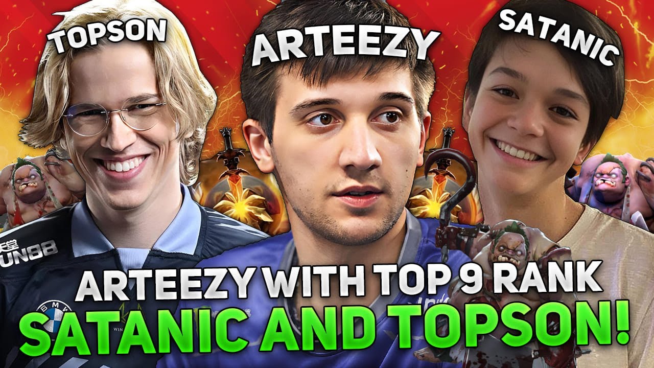 ARTEEZY with TOP 9 RANK SATANIC and TOPSON in THIS GAME! | FUNNY PLAY on PUDGE by RTZ!