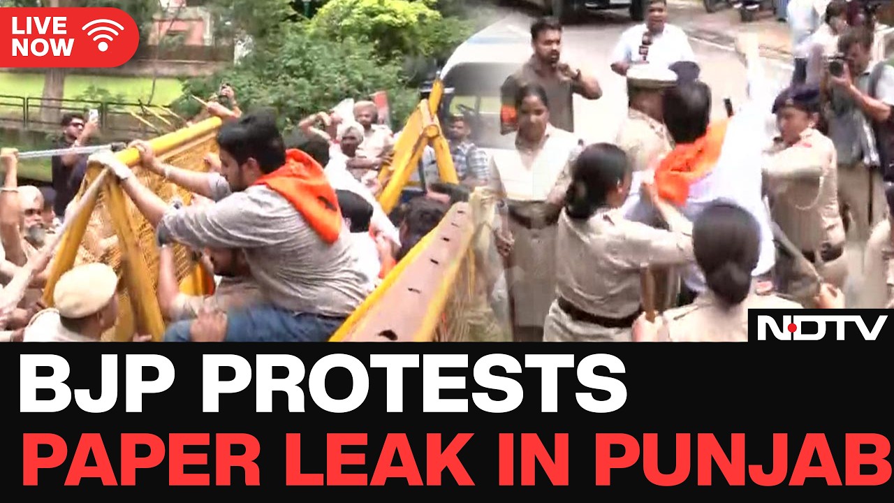 Punjab Paper Leak Protests LIVE | ABVP Holds Massive Protest Against AAP Government In Chandigarh