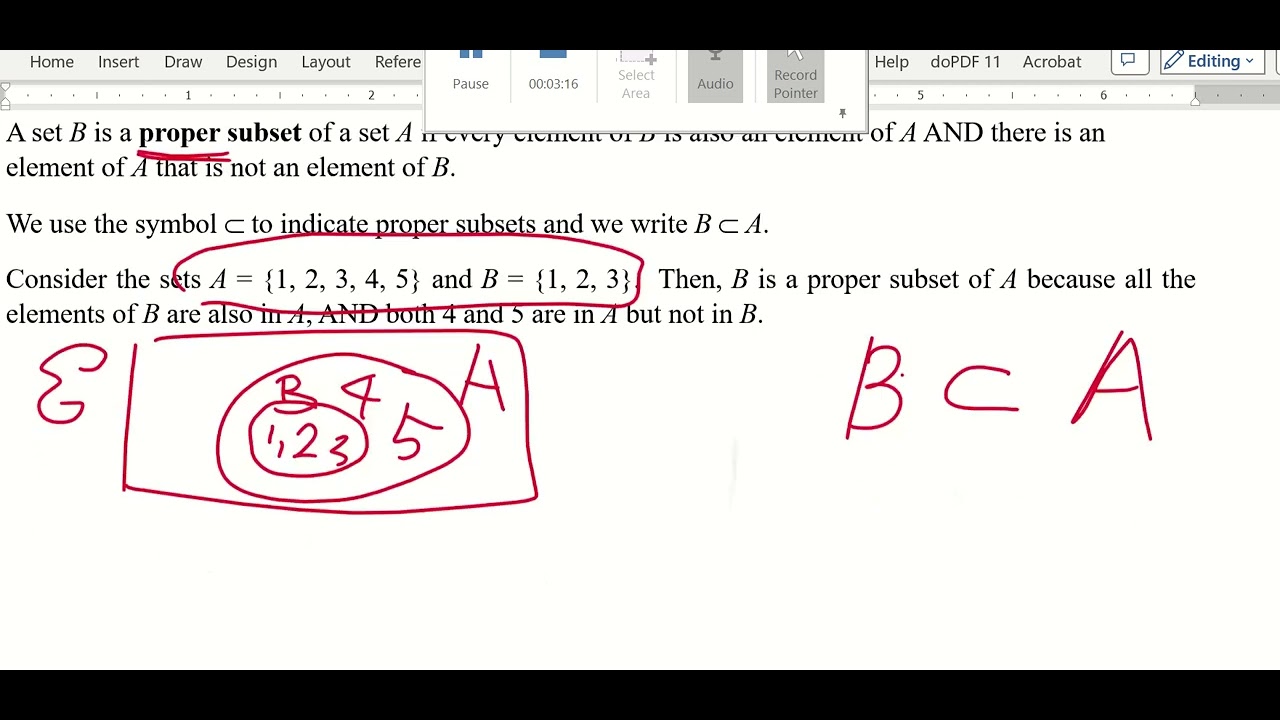 EM: Chapter1 Sets2 Pg3 Subsets