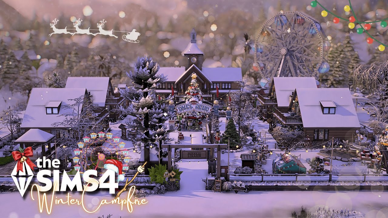 The Sims 4 Christmas | WinterFest Campfire🎄 | แคมป์คริสต์มาสของเด็กน้อย รอคอยคืนสิ้นปี | Speed Build
