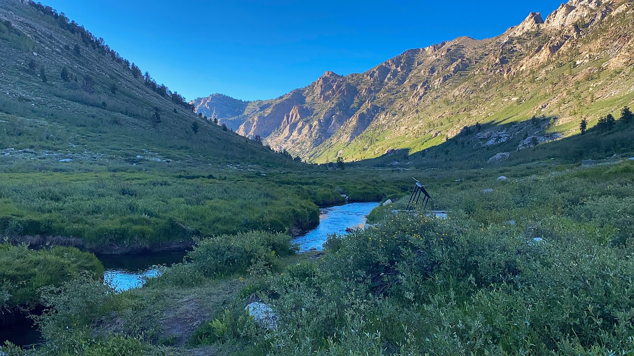 Hiking in Lamoille Canyon, Ruby mountains in Elko Nevada