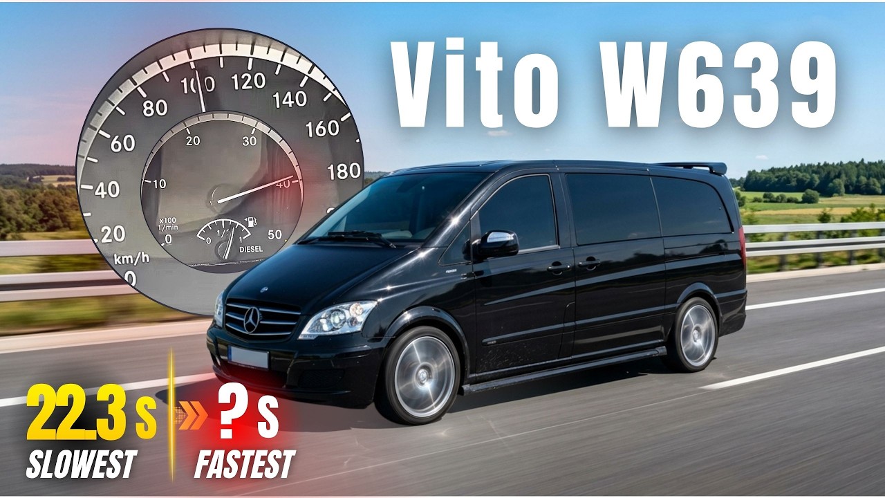 Vito Viano W639 разгон от 0 до 100 км/ч. Битва ускорений. eVito до 3,5 л.с. 258 л.с. | Какой двиг...