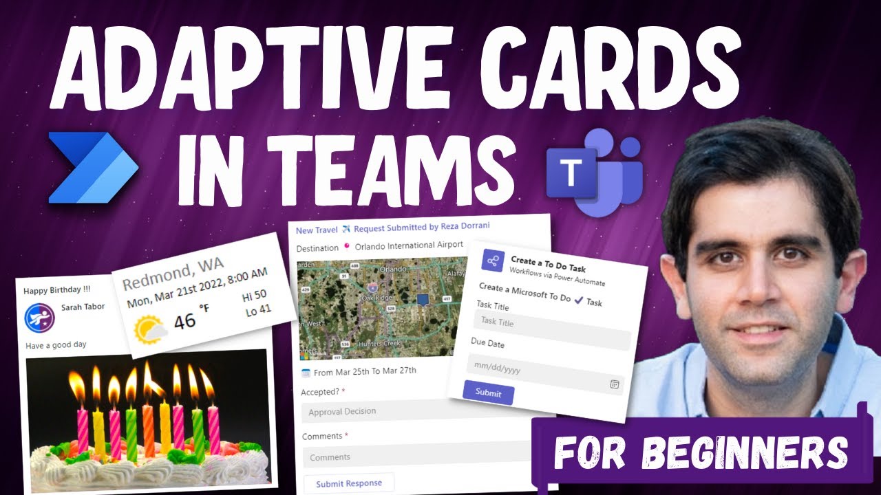 Адаптивные карточки в Microsoft Teams с использованием Power Automate | Учебное пособие для начин...