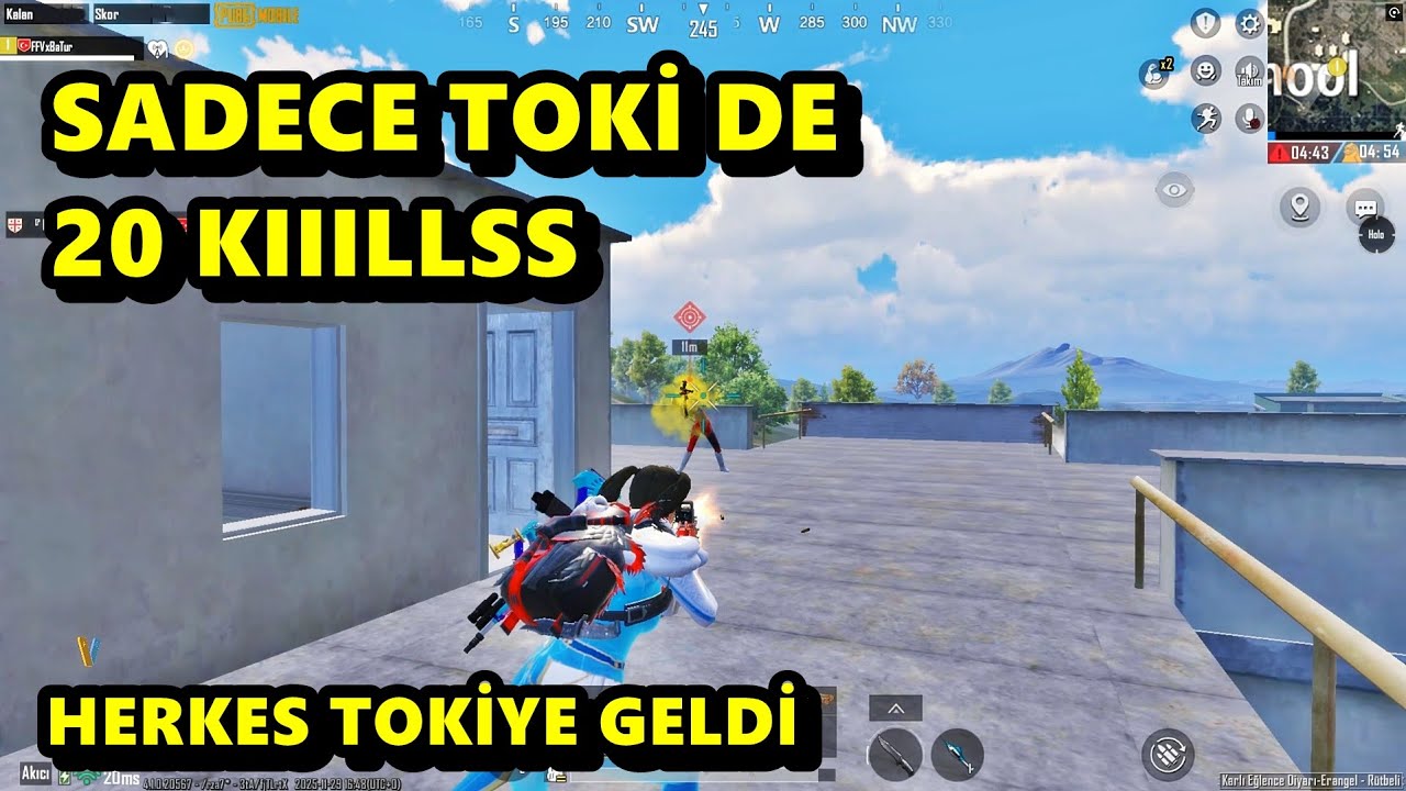 SADECE TOKİ BÖLGESİNDE 20 KIILLLL HERKES BURAYA GELDİ ! BATUR GAME SOLO SQUAD PUBG MOBİLE