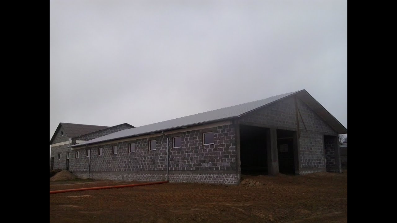 Budowa nowej obory 2013 /2014r  cz. 1 \ 2 Gmina Brusy