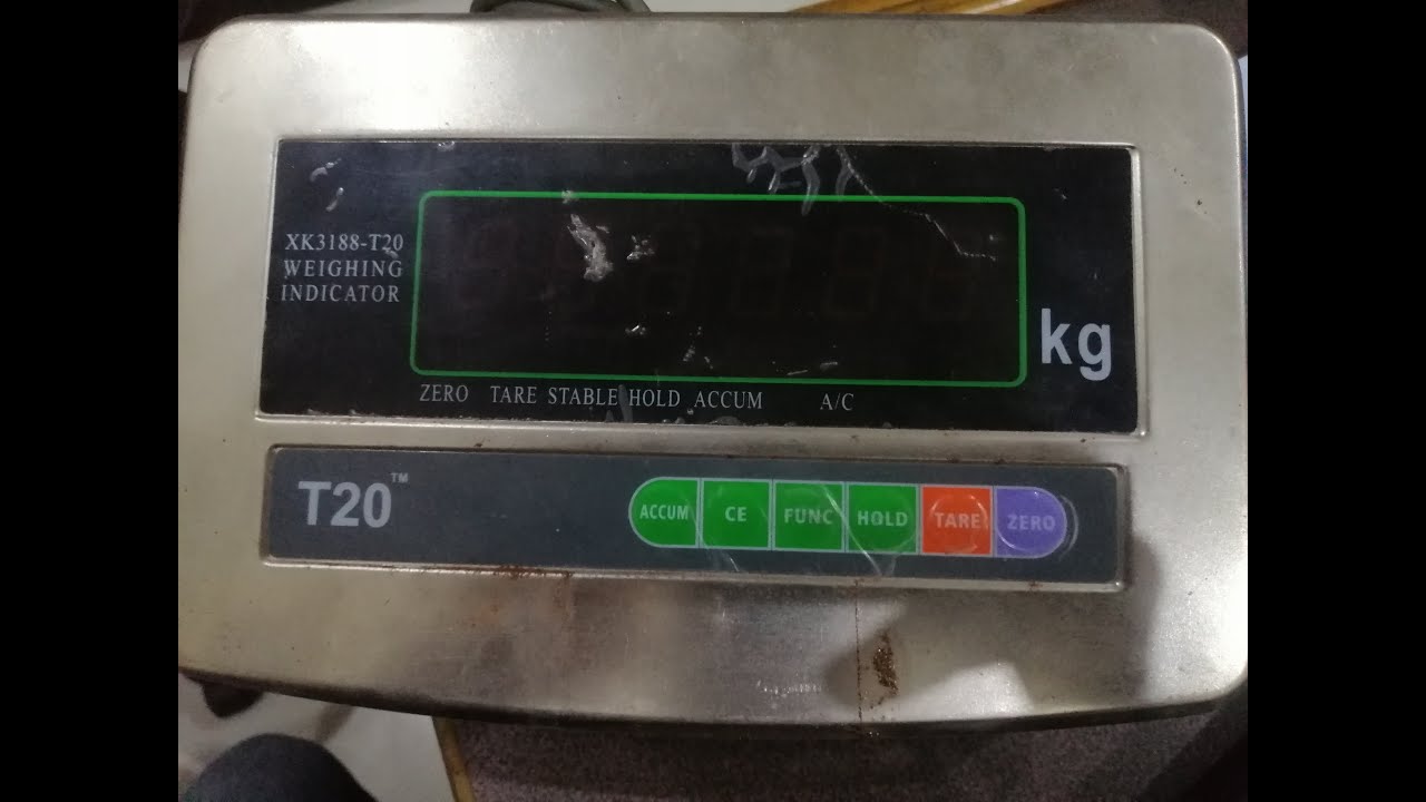 CALIBRATION OF XK3188-T20 WEIGHING INDICATOR | HOW TO CALIBRATE XK3188-T20 WEIGHING INDICATOR