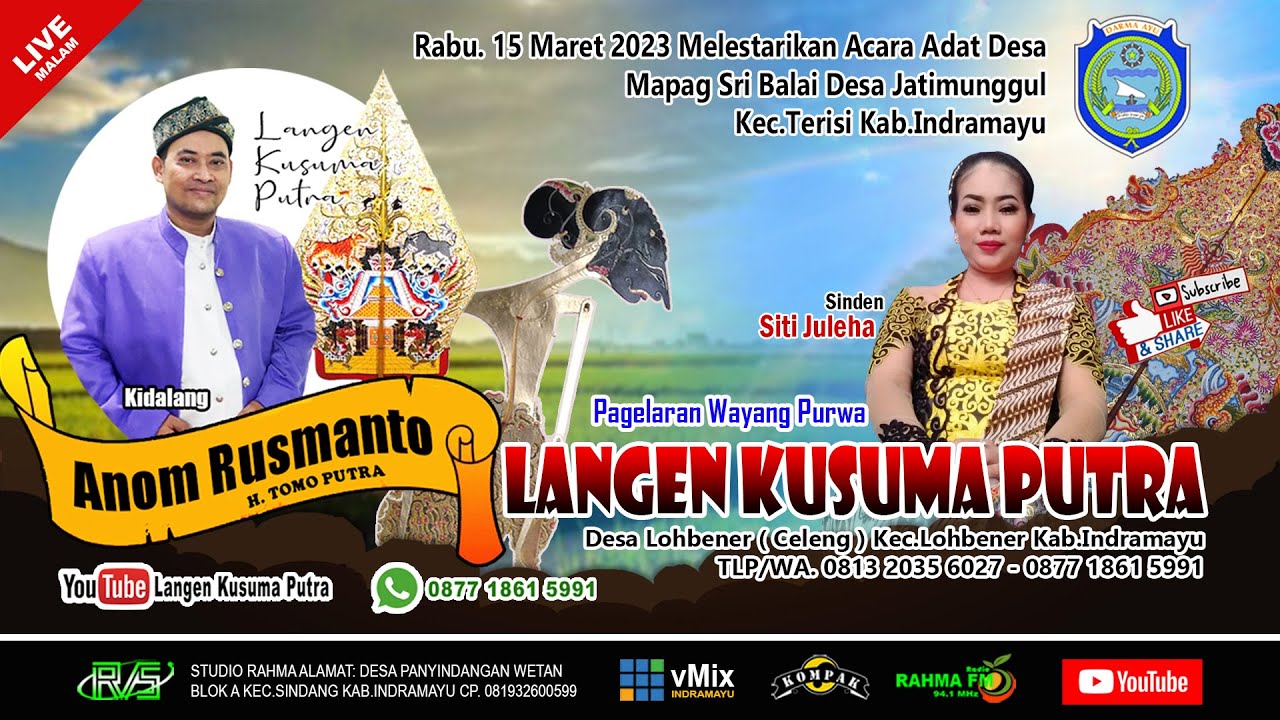 🔴MALAM, LANGEN KUSUMA PUTRA || PESTA PANEN / MAPAG SRI || DESA JATIMUNGGUL TERISI - INDRAMAYU, 2023