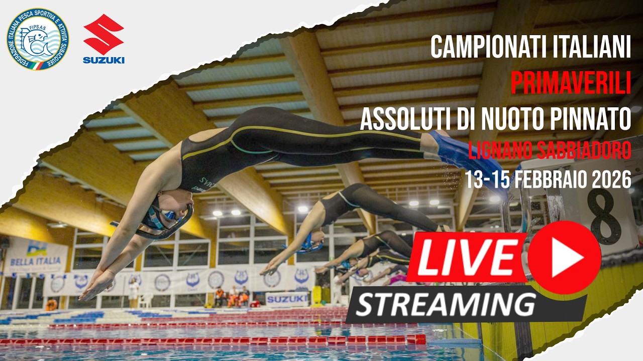 2^ sessione - Campionati Italiani Assoluti Primaverili di Nuoto Pinnato - 13 Febbraio 2026