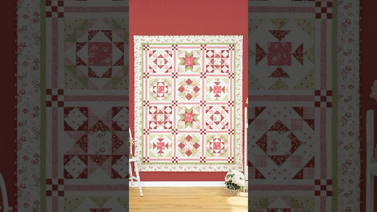 Join us for the A Very Sweet Patchwork Block of the Month, exclusively at Shabby Fabrics! #quilting