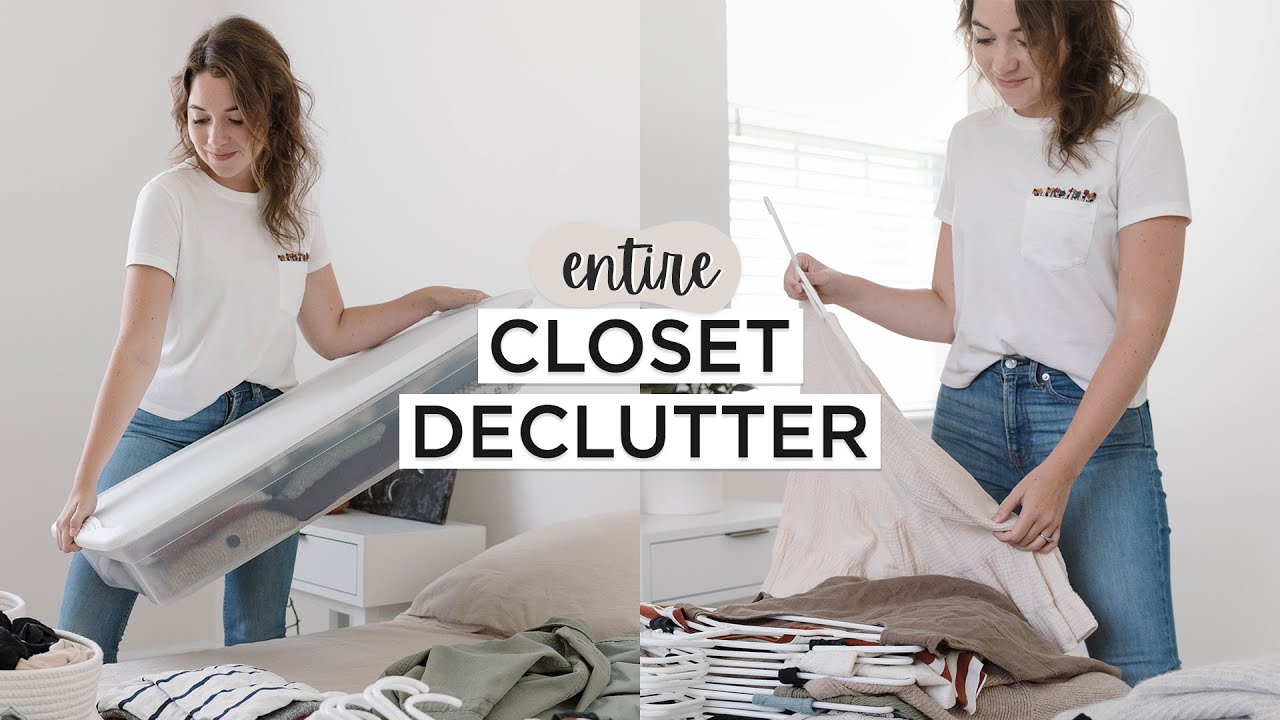 Decluttering My ENTIRE Wardrobe | Minimalist Closet Declutter + Organization