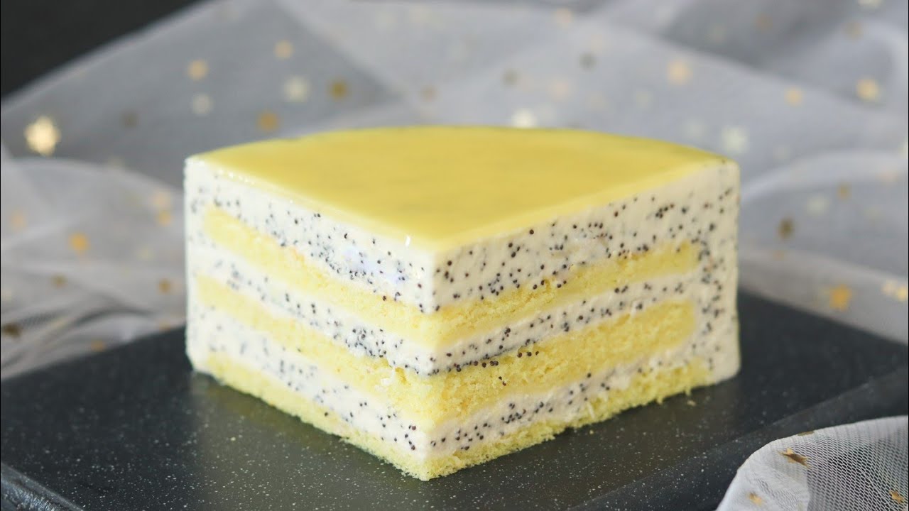 НЕЖНЕЙШИЙ МУССОВЫЙ ТОРТ МАК-ЛИМОН 🍋 Lemon poppy seed mouse cake recipe
