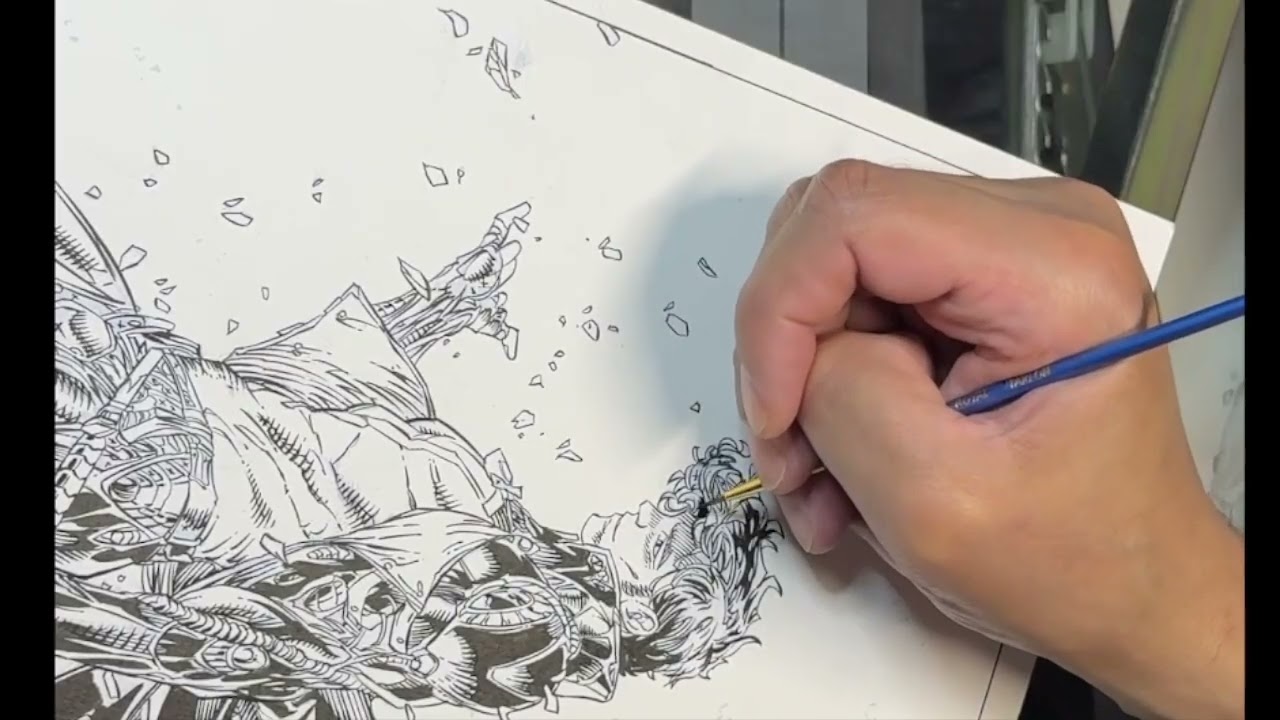 Spot Inking 4 Vlog over Brett Booth. Why the paper on Top?