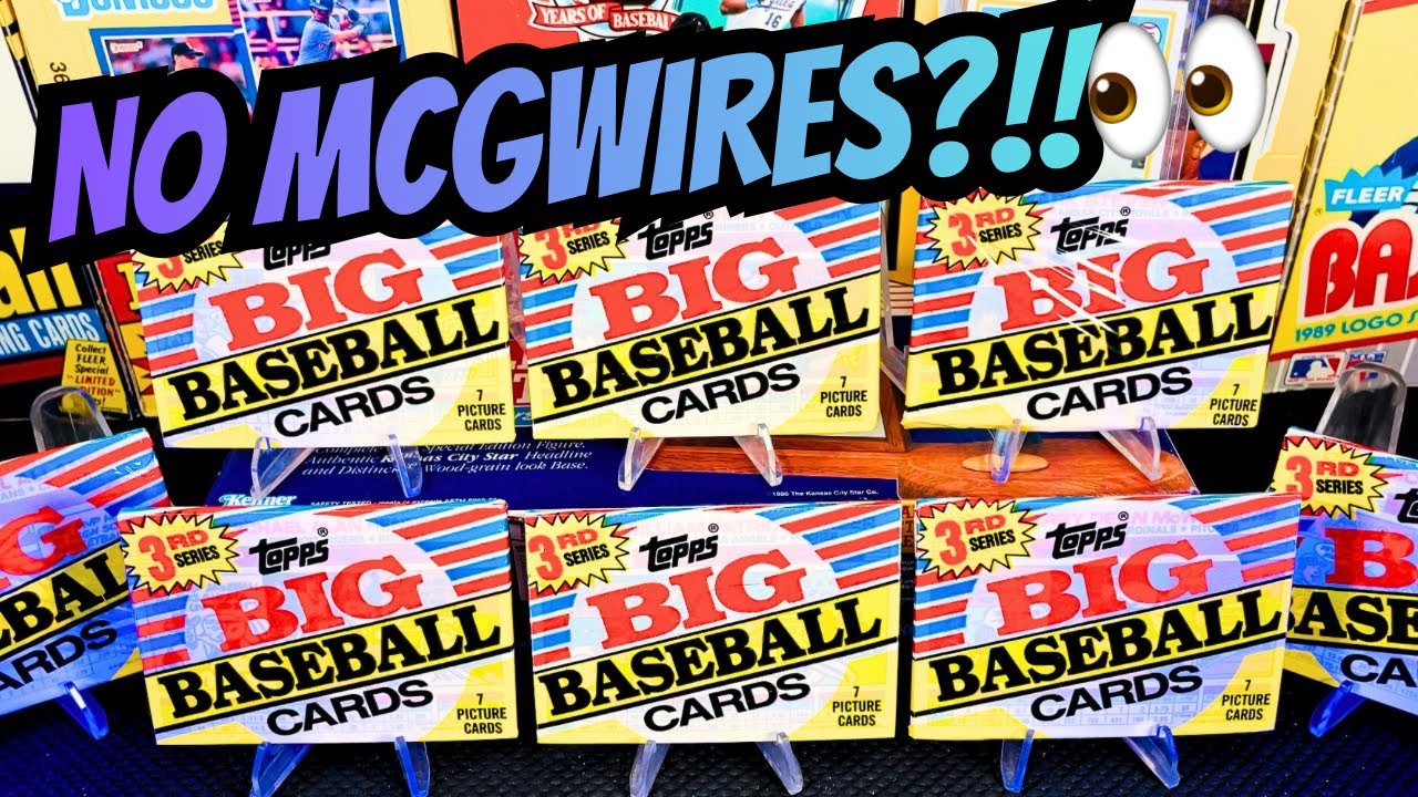 1988 TOPPS MLB BIG BASEBALL HUNTING FOR McGWIRE…3rd SERIES 