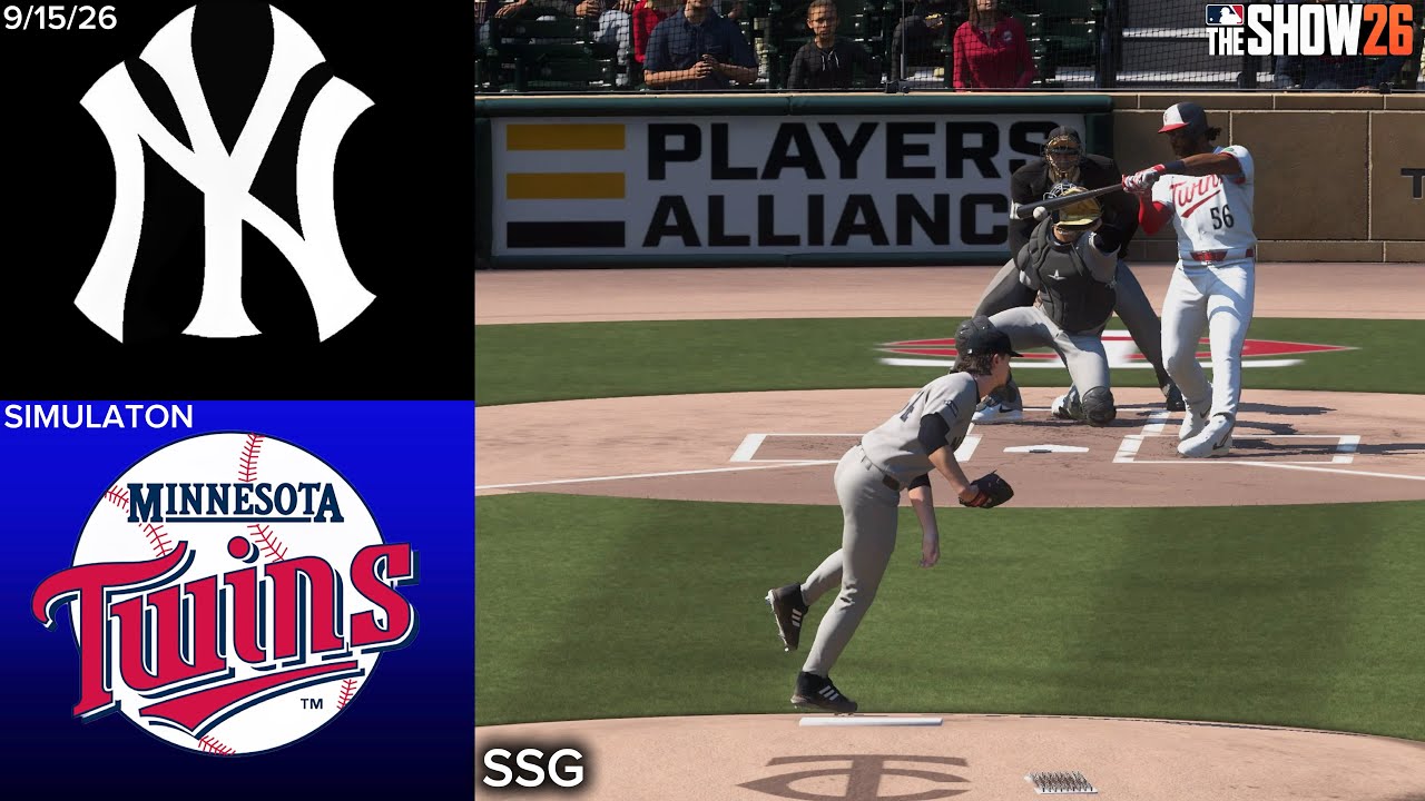 Yankees vs. Twins Simulation | 9/15/26 l MLB The Show 26 PS5