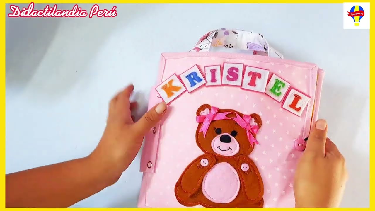 Libro Lindo libro sensorial de 11 pág y con portada de osita 🧸🎀 (3-5 años) #fypシ #viral #fyp #quiet