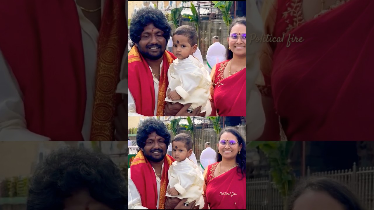 Hero Suhas  with his  Wife & Son Visits Tirumala Temple |