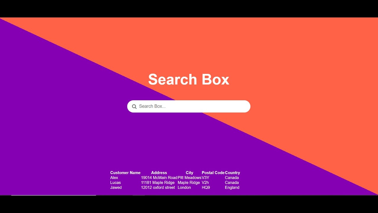 how to create search box using php & MYSQL Ajax JQuery