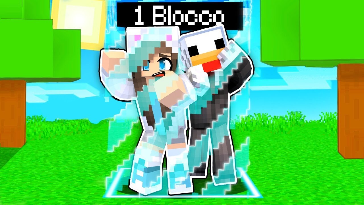 MINECRAFT MA GIOCHIAMO BLOCCATI IN SOLO 1 BLOCCO!