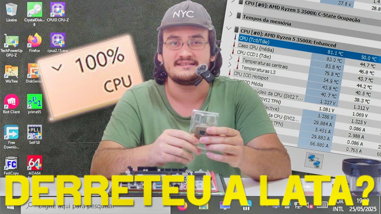 GANHEI UM RYZEN 5 3500X E ELE ESTÁ MUITO ARISCO, TEREI MUITO TRABALHO PELA FRENTE