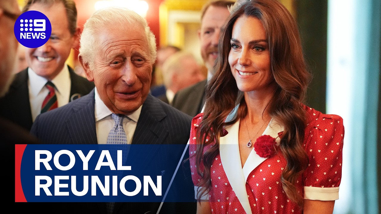 Princess Kate joins the King to mark 125 years of the UK's largest cancer charity | 9 News Australia