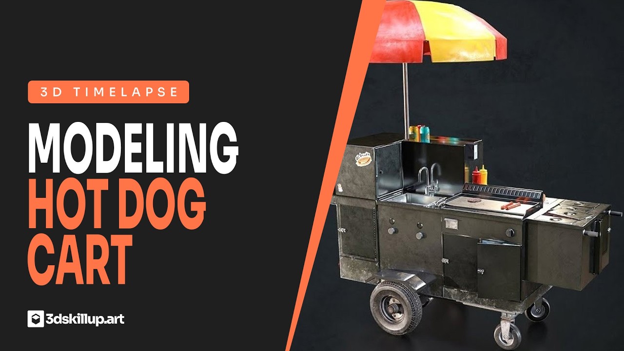 🌭🎨 From Scratch to Sizzle: How I Created a 3D Hot Dog Cart with Blender and Substance Painter