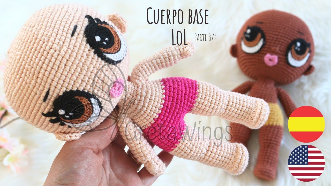 Cuerpo para LoL Tutorial Amigurumis Paso a Paso Parte 3/4 con subtítulos en 🇺🇸🇪🇸/ GretaWings