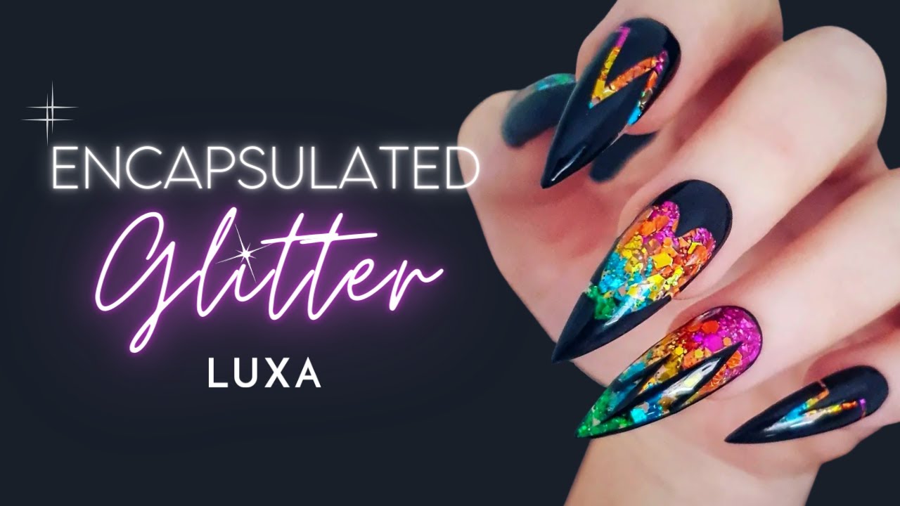 How To Encapsulate Glitter and Nail Art Tutorial - Heartbeat Nails #nailart #luxapolish